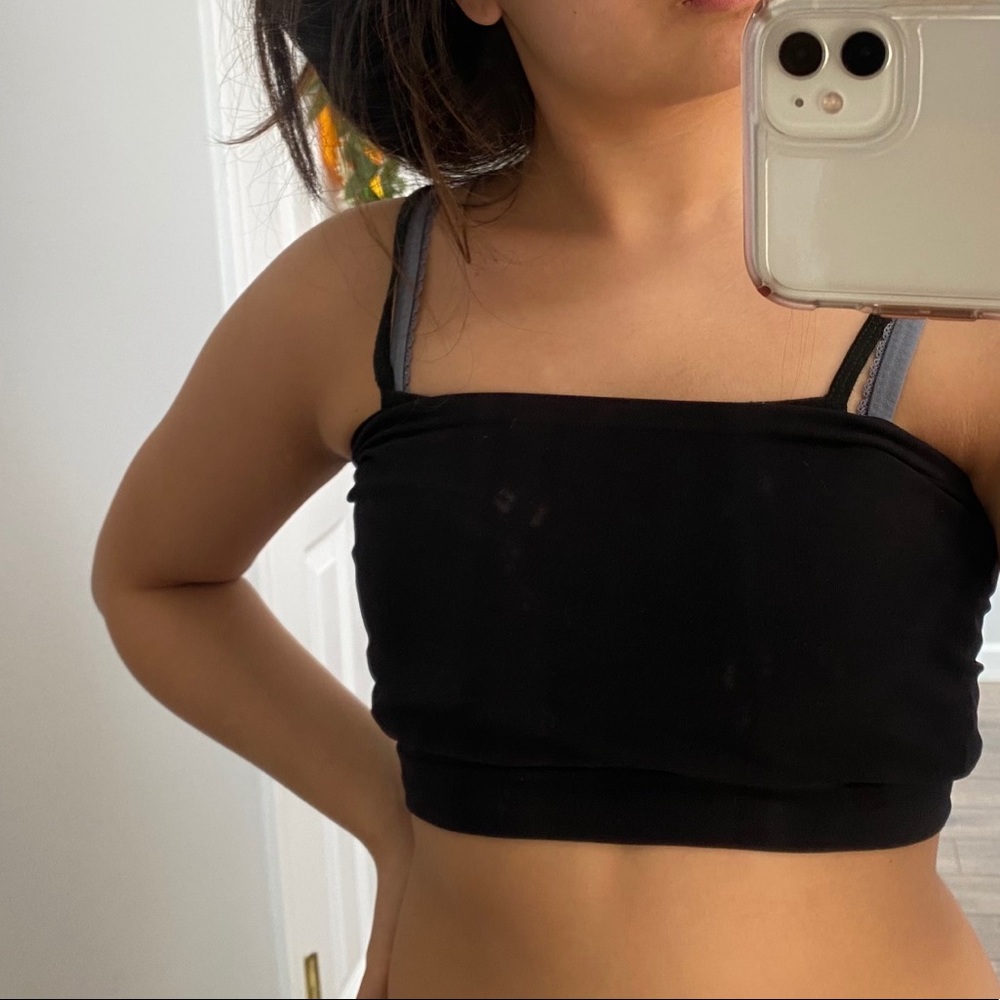 Black Strapless Bandeau